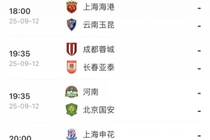 形势会有变化吗？中超前四今晚全部出战，四队仅差2分