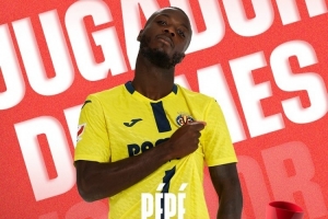 3场2球1助攻，官方：比利亚雷亚尔边锋佩佩当选西甲8月最佳球员