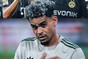 迪亚斯德甲头6场造9球，有纪录以来仅次11球的凯恩，追平哈兰德