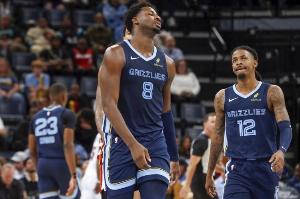 灰熊VS步行者首发：莫兰特、波普、韦尔斯、JJJ、兰代尔