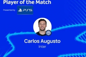 打入制胜球，欧冠官方：奥古斯托当选国米2-1阿拉木图凯拉特最佳