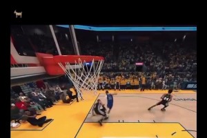 在游戏中过过瘾！网友在2K用库里隔扣文班、姚明、奥胖、老詹