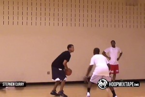 年轻库里1v1对阵巅峰保罗，彼此都防不住对方啊