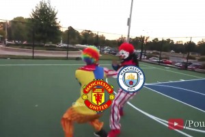 外国网友恶搞：今夜的曼市德比是这样的吗？